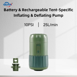 GR-132 tent air pump high pressure 12psi air pump outdoor 25L/min 40L/min Flow air pump 25w power cordless air pump with air pressure sensor