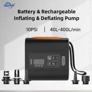 GR-133 electric SUP air pump 12psi high pressure portable air pump for air mattress airbed tent boat kayak air sofa yoga ball DC11.1V