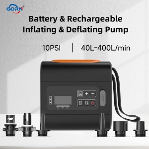 GR-133 electric SUP air pump 12psi high pressure portable air pump for air mattress airbed tent boat kayak air sofa yoga ball DC11.1V