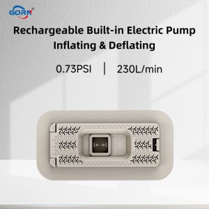 GR-620 Built-in Air Pump Supplier, Rechargeable AC Electric Internal Pump For Air Beds, 0.73 PSI, 230 L/min, Fast Inflate And Deflate